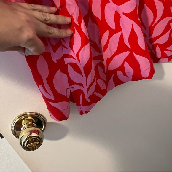 NEW A New Day Women’s Crepe Short Sleeve Button Down Bright Pink Large - Picture 11 of 13